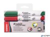Tábla- és flipchart marker készlet, 3 mm, kúpos, KORES "K-Marker XW1", 4 különböző szín