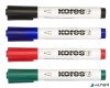 Tábla- és flipchart marker készlet, 1-3 mm, kúpos, KORES 'K-Marker', 4 különböző szín