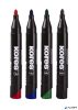 Alkoholos marker, 3-5 mm, kúpos, KORES "K-Marker XP1", 4 különböző szín