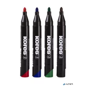   Alkoholos marker, 3-5 mm, kúpos, KORES "K-Marker XP1", 4 különböző szín
