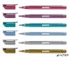 Ecsetirón készlet, KORES "Metallic Style", 6 metál szín