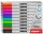 Tábla- és flipchart marker készlet, 1-3 mm kúpos, KORES 'K-Marker', 10 különböző szín