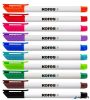 Tábla- és flipchart marker készlet, 1-3 mm kúpos, KORES "K-Marker W1", 10 különböző szín