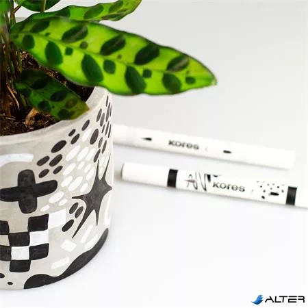 Dekormarker készlet, akril, 1-2 mm, kétvégű, KORES " K-Kreative", 2 különböző szín