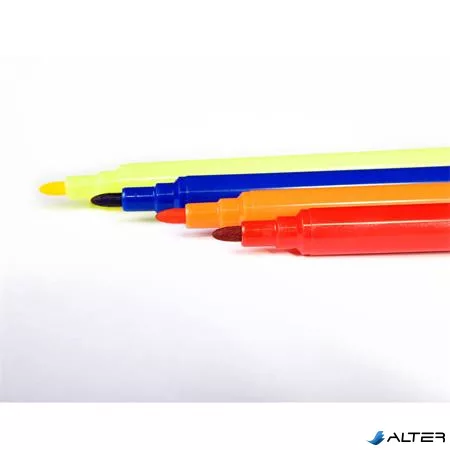 Filctoll készlet, kimosható, KORES "Korellos", 12 különböző szín