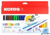 Filctoll készlet, kimosható, KORES 'Korellos', 24 különböző szín