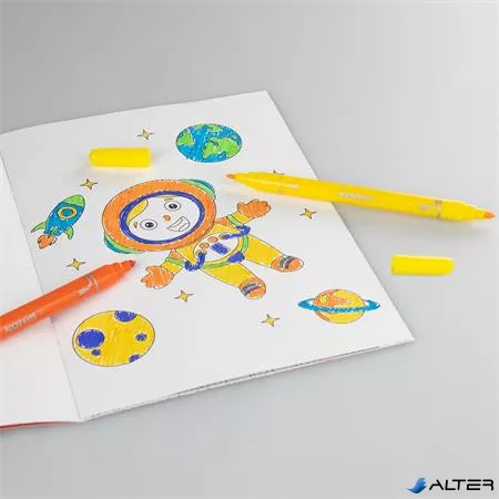 Filctoll készlet, 1-3 mm, kétvégű, kimosható, KORES 'Korellos 2in1', 10 különböző szín