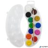 Vízfesték, 12 darabos, 25 mm, ecsettel, KORES "Akuarellos Mini", pasztell színek