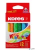 Zsírkréta, háromszögletű "KORES", 12 darabos
