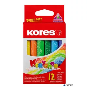 Zsírkréta, háromszögletű "KORES", 12 darabos
