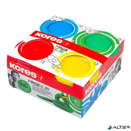 Gyurma,160 g, levegőre száradó, 4 szín, KORES "Magic Clay"