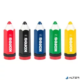   Hegyező, egylyukú, tartályos, KORES "Kolorito", vegyes színek