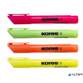   Szövegkiemelő készlet, 0,5-5 mm, KORES "High Liner Plus", 4 különböző szín