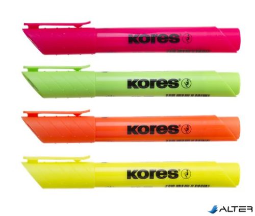 Szövegkiemelő készlet, 0,5-5 mm, KORES "High Liner Plus", 4 különböző szín
