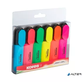   Szövegkiemelő készlet, 0,5-5 mm, KORES, 6 különböző szín