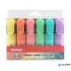 Szövegkiemelő készlet, 0,5-5 mm, KORES 'Bright Liner Plus Pastel', 6 különböző szín