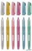 Szövegkiemelő készlet, 3-5 mm, KORES "Glitter", 6 különböző csillámos szín
