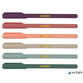   Golyóstoll, 1,0 mm, kupakos, háromszögletű, KORES "KOR-M Vintage", kék