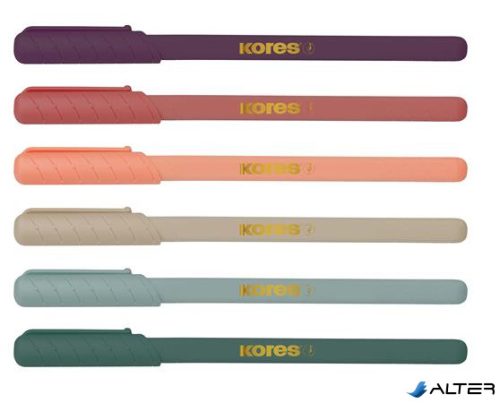 Golyóstoll, 1,0 mm, kupakos, háromszögletű, KORES "KOR-M Vintage", kék
