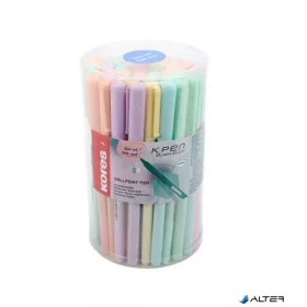   Golyóstoll, 1,0 mm, kupakos, háromszögletű, KORES "KOR-M Pastel", kék