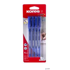   Golyóstoll, 1,0 mm, kupakos, háromszögletű, KORES 'K2-M', kék