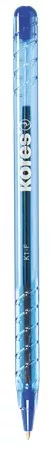 Golyóstoll, 0,7 mm, kupakos, háromszögletű, KORES 'K1-F', kék