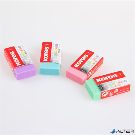 Radír, KORES "KE-30", 3 pasztell szín