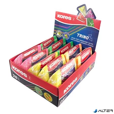 Radír, KORES "Trino", vegyes neon színek