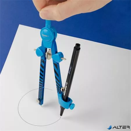 Körző készlet, precíziós, 3 darabos, KORES 'Grafiko Neon', vegyes színek