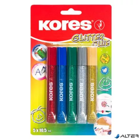 Csillámos ragasztó, pasztell, KORES