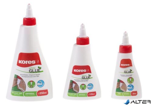 Hobbiragasztó, 60 ml, KORES "White Glue"