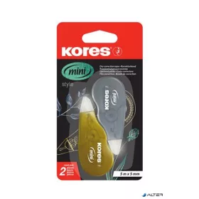   Hibajavító roller, 5 mm x 5 m, KORES 'Mini', ezüst/arany