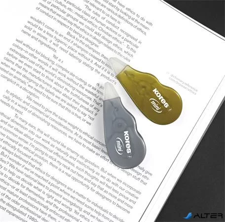 Hibajavító roller, 5 mm x 5 m, KORES 'Mini', ezüst/arany