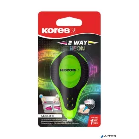   Hibajavító roller, 4,2 mm x 8 m, KORES "2WAY Neon", vegyes színekben