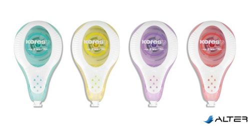 Hibajavító roller, 4,2 mm x 8 m, KORES "2WAY Pastel", vegyes pasztell színekben