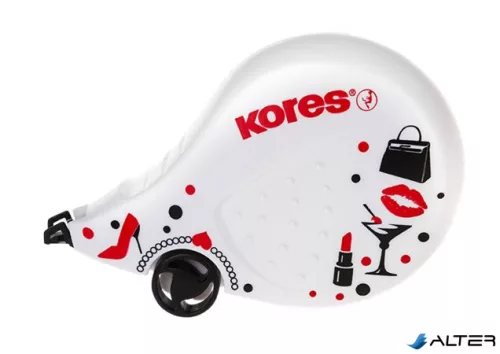 Hibajavító roller, 4,2 mm x 8 m, KORES 'Scooter Black&White', vegyes