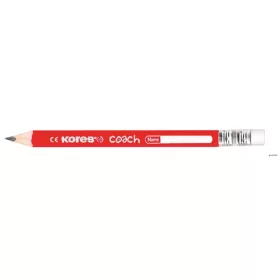   Grafitceruza radírral, HB, háromszögletű, jumbo, KORES 'Coach'