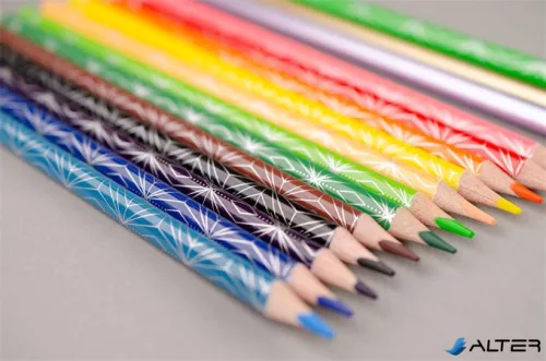 Színes ceruza készlet, háromszögletű, KORES 'Kolores Style', 15 különböző szín