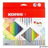 Színes ceruza készlet, háromszögletű, KORES 'Kolores Style', 26 különböző szín
