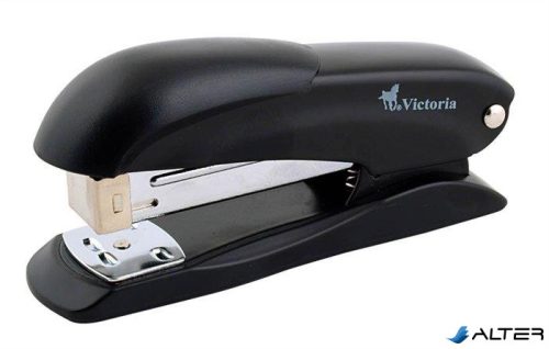 Tűzőgép, 24/6, 25 lap, VICTORIA OFFICE, "Half-Strip", fekete