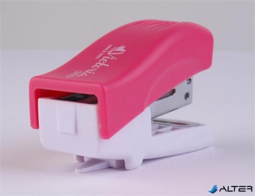 Tűzőgép, 24/6, 26/6, 12 lap, VICTORIA OFFICE, "Mini", rózsaszín