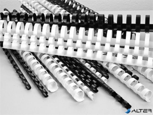 Spirál, műanyag, 10 mm, 41-55 lap, VICTORIA, fekete