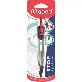   Körző, rögzíthető lábakkal, MAPED "Stop System", vegyes színek