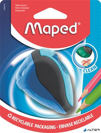 Hegyező, kétlyukú, tartályos, MAPED "Clean", vegyes színek