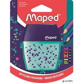   Hegyező, kétlyukú, tartályos, MAPED 'Pixel Party Shaker'