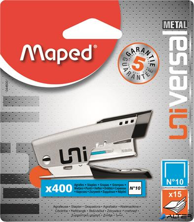 Tűzőgép, No. 10, 15 lap, MAPED "Mini Universal Metal"