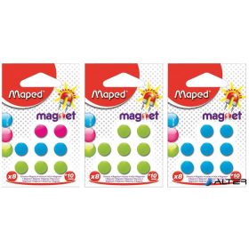 Mágnes, kerek, 10 mm, MAPED, vegyes színekben