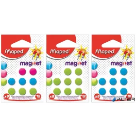 Mágnes, kerek, 10 mm, MAPED, vegyes színekben