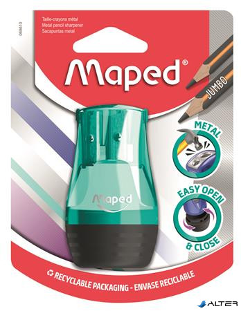 Hegyező, kétlyukú, tartályos, MAPED 'Tonic', vegyes színek