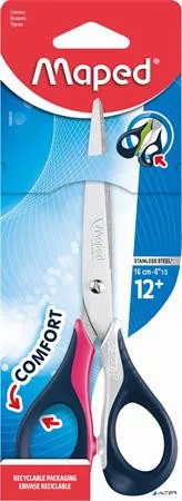 Olló, általános, 16 cm, MAPED 'Sensoft 3D', vegyes színek